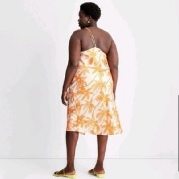 Future Collective with Alani Noelle Midi Slit One Shoulder Tropical Dress - Picture 2 of 8